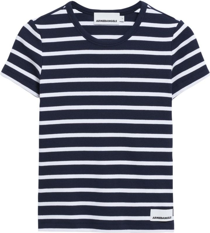 Shirt - KARDA - Gestreept - Jersey - Slanke Pasvorm - Kwartmouw