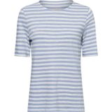 FYNCH-HATTON - Shirt - Lichtblauw/Wit - Gestreept - Kwartmouw