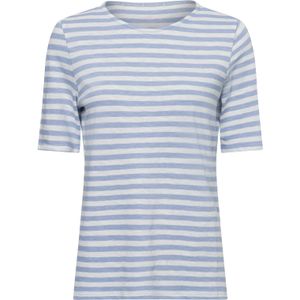 FYNCH-HATTON - Shirt - Lichtblauw/Wit - Gestreept - Kwartmouw