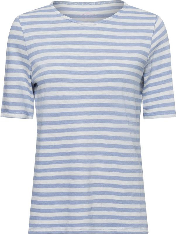 FYNCH-HATTON - Shirt - Lichtblauw/Wit - Gestreept - Kwartmouw