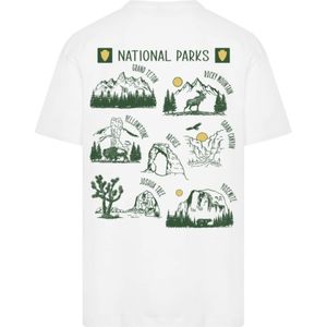 F4NT4STIC Shirt 'US National Parks Montage'  gemengde kleuren / wit