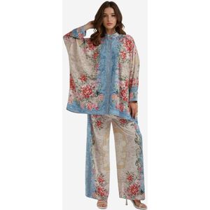 Hiccup Broekpak  taupe / lichtblauw / rosé / knalrood