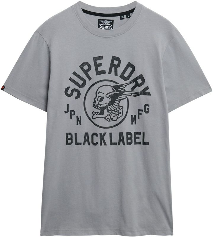 Superdry - Black Label - T-shirt - Zwart - Korte Mouwen