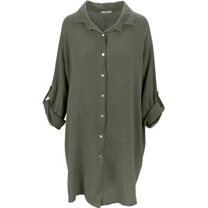 Seasons of April - Blouse - Kaki - Klassieke Blouse - Lange Mouw