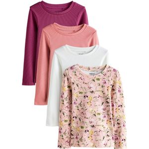 Next Shirt  olijfgroen / framboos / donkerroze / wit