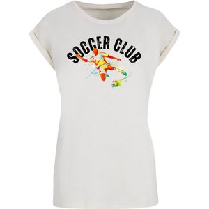 F4NT4STIC Shirt 'Soccer Club Sport Fan Artwork'  oranje / rood / zwart / eierschaal