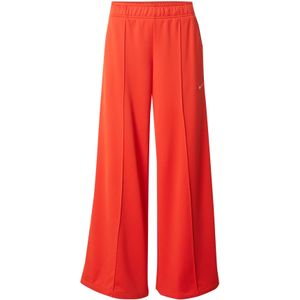Nike - Sportswear - Broek - Oranjerood/Wit - Sweatstof - Wide Leg - Mid Waist