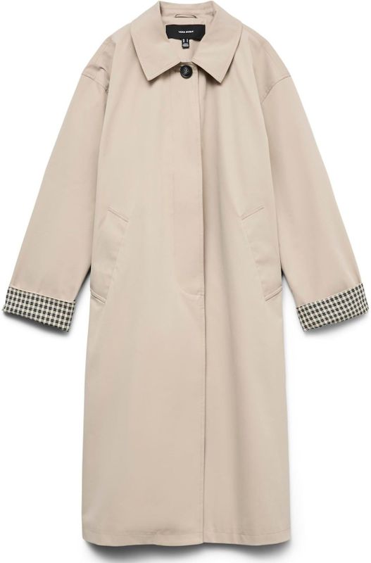 Vmchrissy - Jas - Lang - Gespreide Kraag - Knoopsluiting - Voorzakken - Polyester Voering