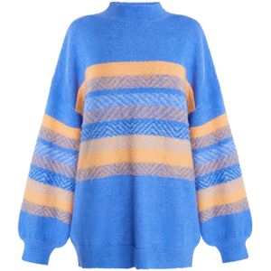 IZIA Trui 'Hoona'  blauw / pasteloranje