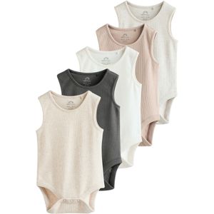 Next Rompertje/body  nude / taupe / antraciet / poederroze
