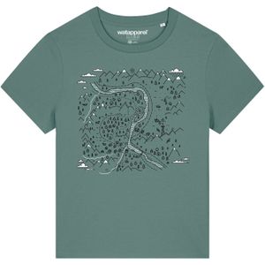 Watapparel Shirt 'Landschaft'  groen / zwart / wit