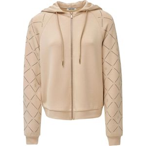 Salsa Jeans - Sweatvest - Beige/Zwart - Capuchon - Normale Pasvorm