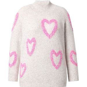 MIAMODA Trui  pink / offwhite