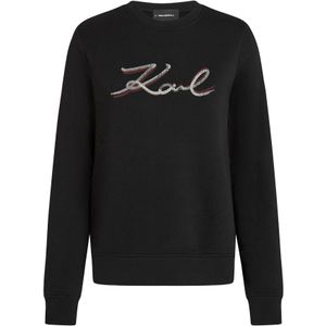 Karl Lagerfeld Sweatshirt  bordeaux / zwart / zilver