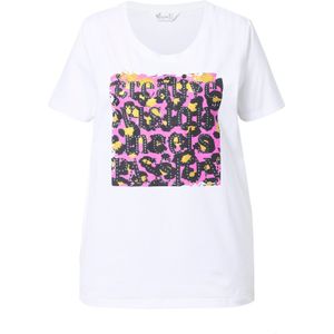 MIAMODA Shirt  curry / pink / zwart / wit