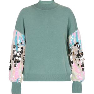 IZIA Trui  cyaan blauw / lichtblauw / goud / rosa