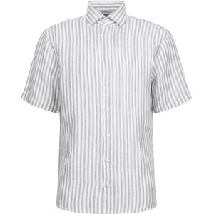 Seidensticker - Businessoverhemd - Sage Green - Regular 1/2 Kentkraag Strepen