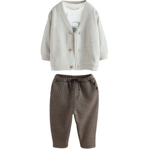 Next Set  donkerbruin / lichtgrijs / zwart / wit