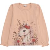 Hust & Claire Shirt 'Alma Unicorn'  goud / lichtgrijs / rosé / poederroze