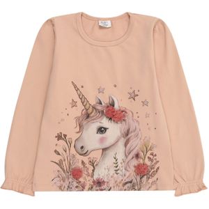 Hust & Claire Shirt 'Alma Unicorn'  goud / lichtgrijs / rosé / poederroze