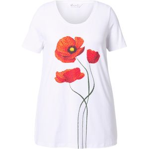 MIAMODA Shirt  rood / zwart / wit