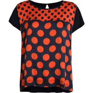 DEHA Shirt  marine / donkeroranje