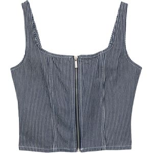 Pull&Bear Top  donkerblauw / offwhite