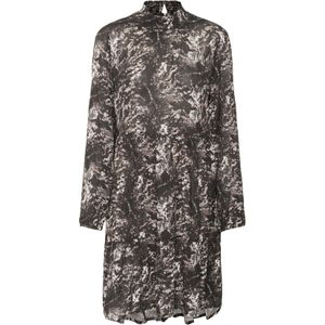 Kaffe - KALinda - Jurk - Zwart / Offwhite - Knielengte - Losse Pasvorm