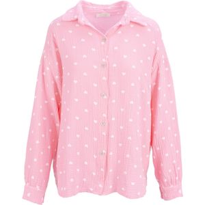 Seasons of April - Blouse 'Liya' - Rosa/Wit - Oversized