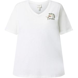 Ulla Popken Shirt  groen / offwhite