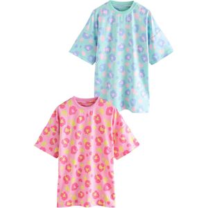 Next Nachthemd  aqua / geel / rosa / pitaja roze
