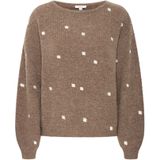 b.young Trui 'OTIKI'  bruin / wit