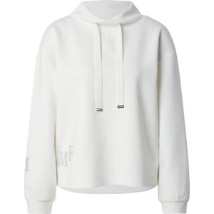 monari - Sweatshirt - Offwhite - Effen - Lange Mouw - Opstaande Kraag