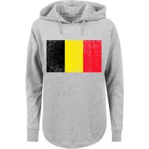 F4NT4STIC Sweatshirt 'Belgium Belgien Flagge'  geel / grijs / rood / zwart