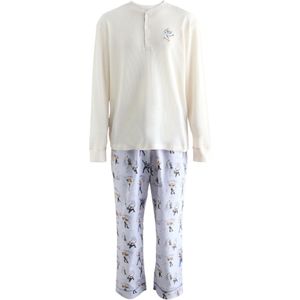 Cath Kidston Pyjama lang 'Lilah And Lewis'  ecru / lichtblauw / bruin / curry