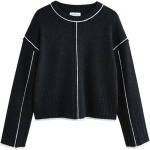 Next Trui 'N.Premium'  antraciet / wit