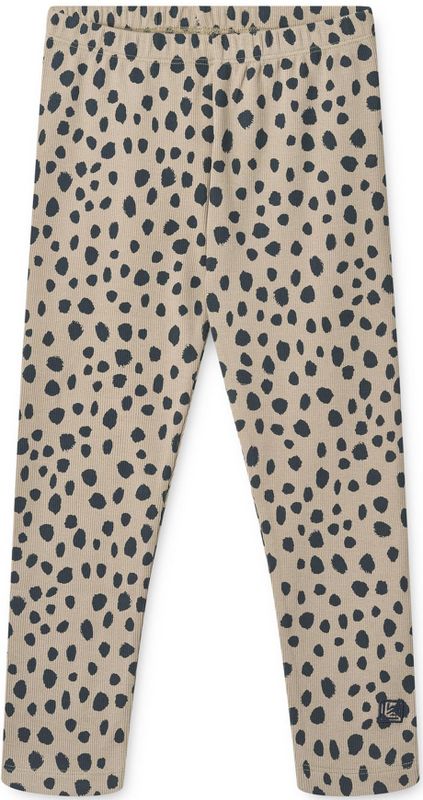 Marien rib legging voor meisjes beige