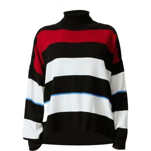 Touche Prive Trui  blauw / rood / zwart / wit