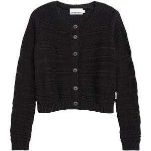 Vest - Effen - Knitwear - Geribbelde Kraag - Lange Mouwen