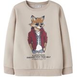 Sweatshirt - Regular Fit - Geborstelde Sweatstof - Lange Mouwen - O-hals