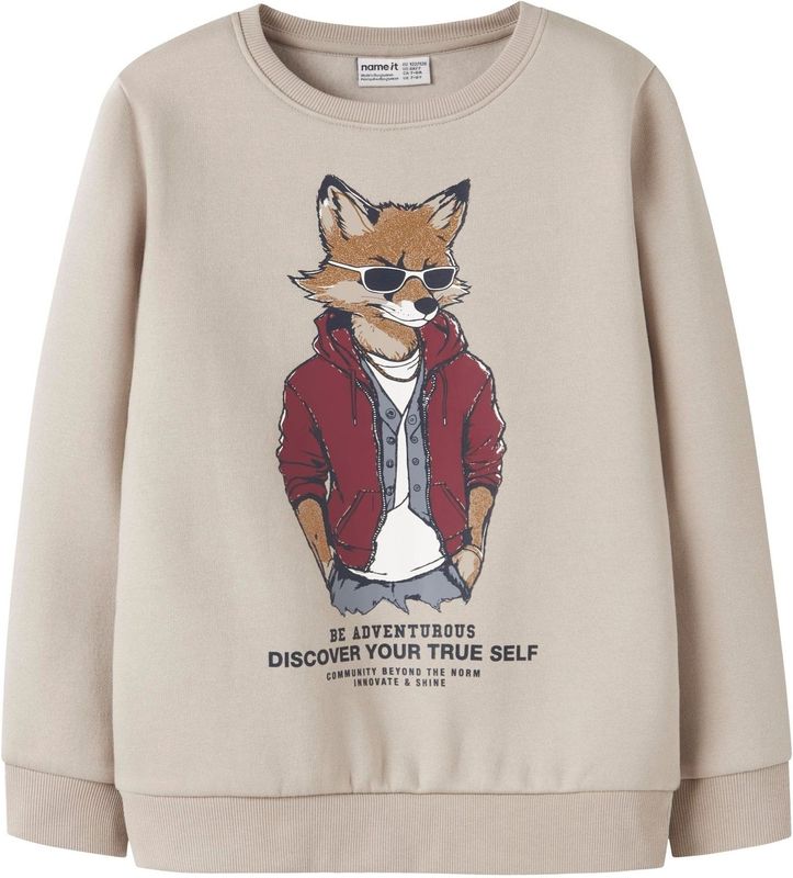 Sweatshirt - Regular Fit - Geborstelde Sweatstof - Lange Mouwen - O-hals