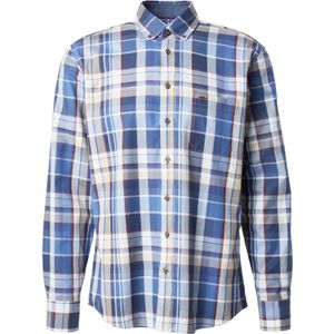 FYNCH-HATTON - Overhemd - Aqua - Geruit - Lange Mouw