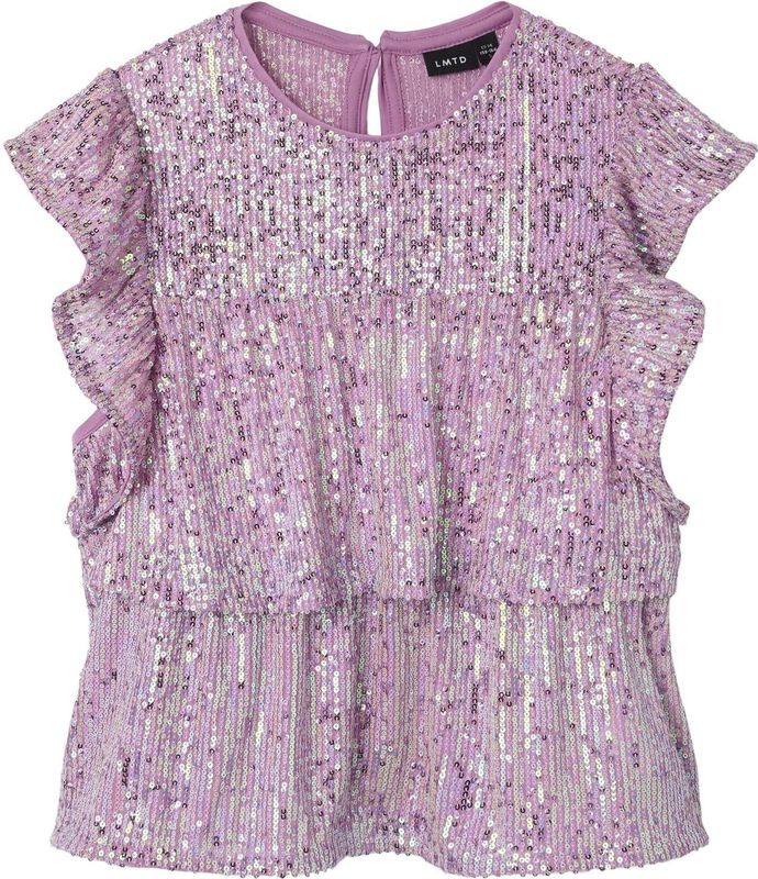 Pailletten Top - Kapmouwen - Regular Fit