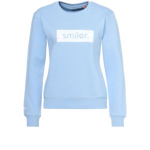 smiler. Sweatshirt 'Cuddle'  lichtblauw / wit