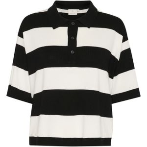 Kaffe - Lizza - Trui - Zwart/Wit - Gebreide Truien