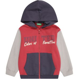 UNITED COLORS OF BENETTON Sweatvest  navy / grijs / kersrood / wit