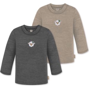 normani Shirt 'Taupo'  beige / antraciet / groen / wit