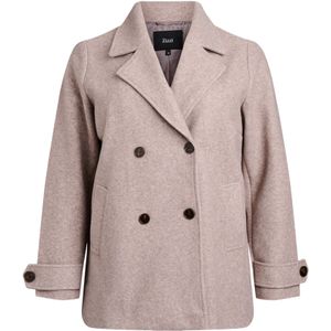 Zizzi Tussenmantel 'CACALLIE'  beige gemêleerd