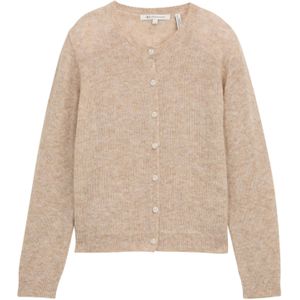 TOM TAILOR DENIM - Gebreid Vest - Beige Gemêleerd