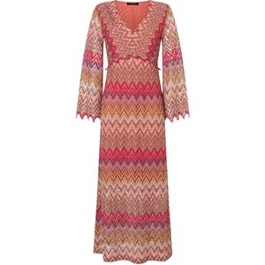 Ana Alcazar Gebreide jurk 'Zantea'  lichtblauw / bruin / koraal / rood